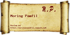 Moring Pamfil névjegykártya